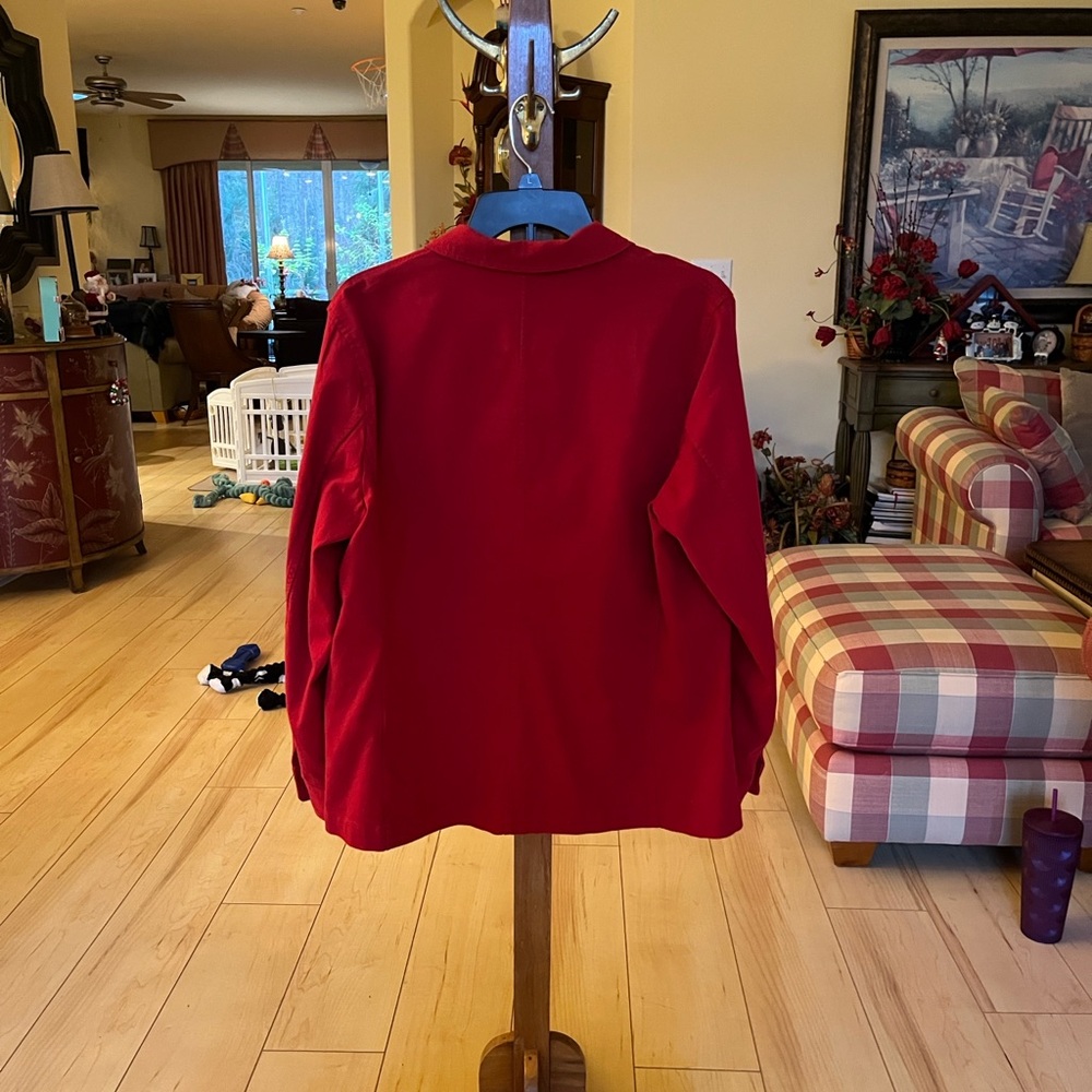 Uniqlo Inez De La Fressange Paris Red Women's Blazer Red Large - Picture 3 of 9